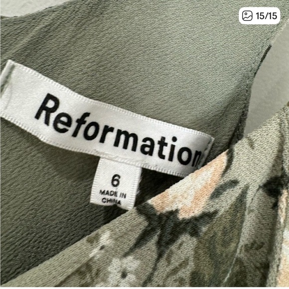 Reformation Twilight dress in Verde size 6 - Picture 7 of 8